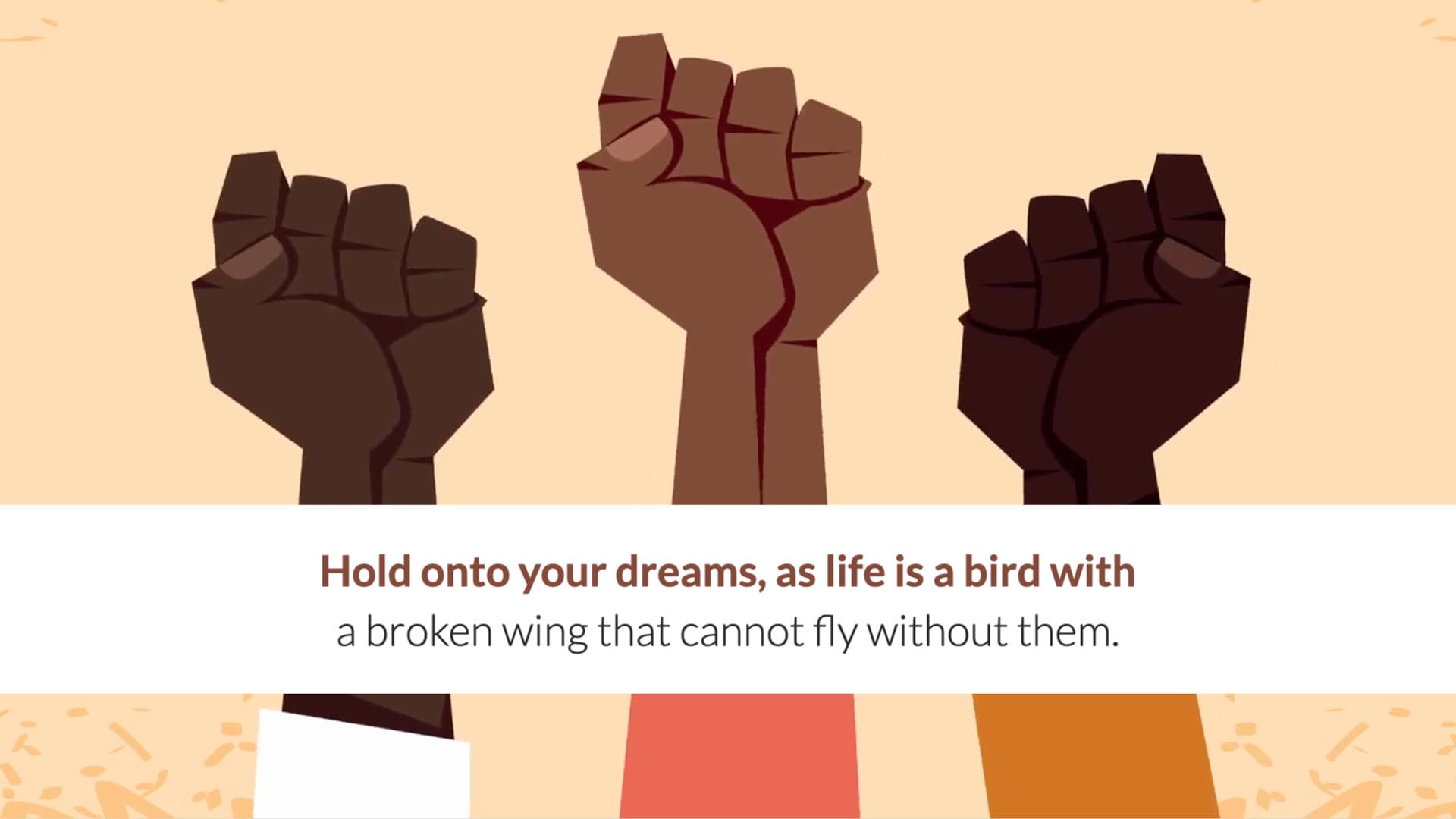Illustration African American History Month Greeting Card Template
