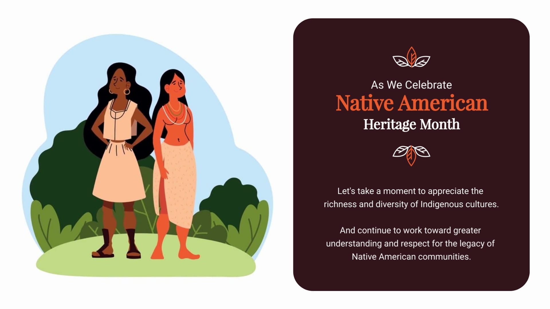 Illustration Native American Heritage Month Greeting Card Template