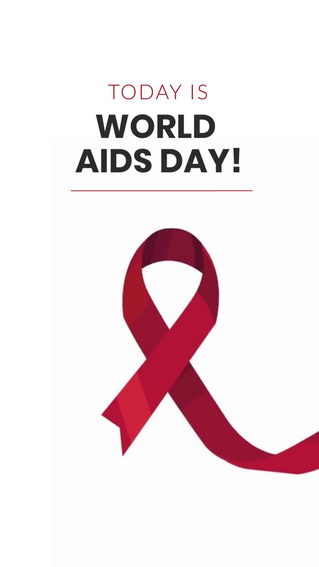 Illustration World AIDS Day Greeting Card Vertical Template