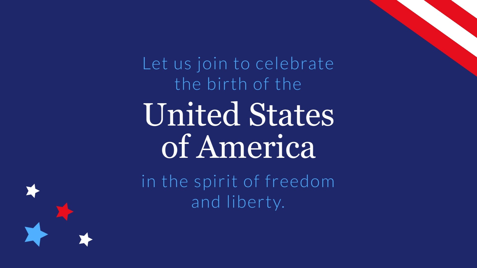 Independence Day Celebration Greeting Card Template