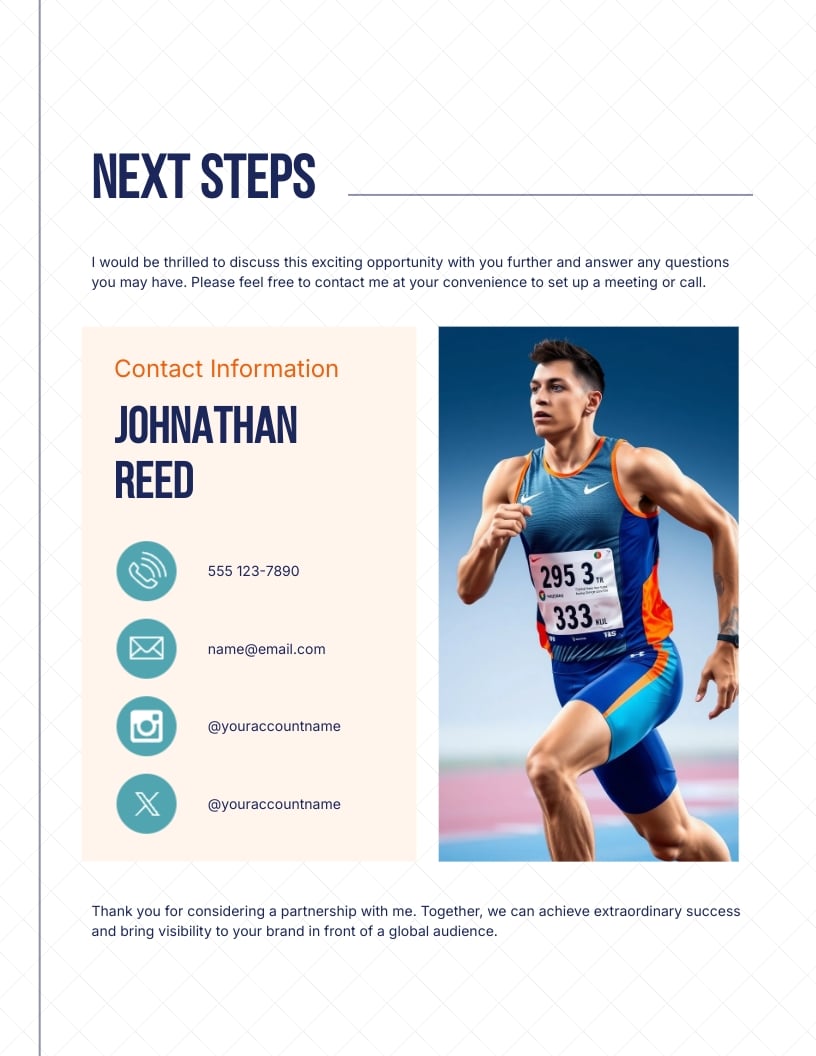 Individual Athlete Sponsorship Proposal Template | Visme