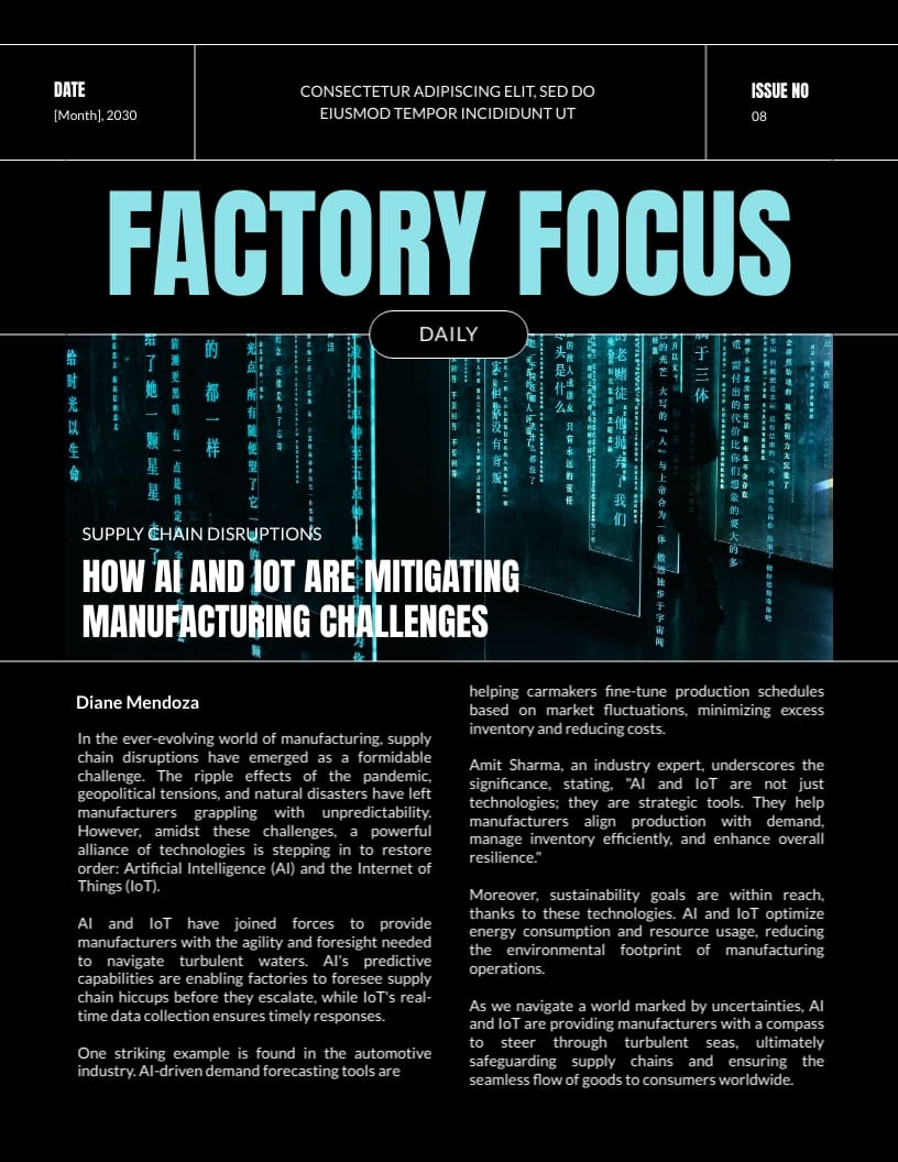 Industrial Engineering Newspaper Template
