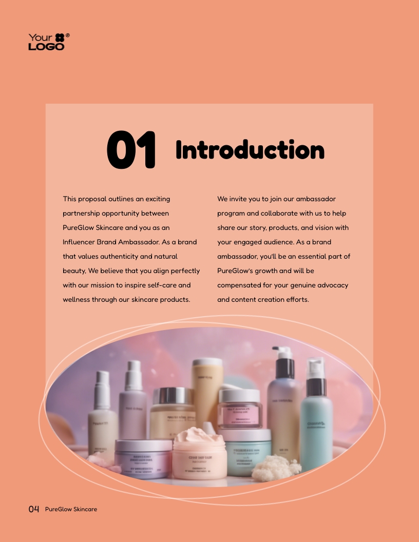 Influencer Brand Ambassador Proposal Template - Slide 4 Influencer Brand Ambassador Proposal Template - Slide 4