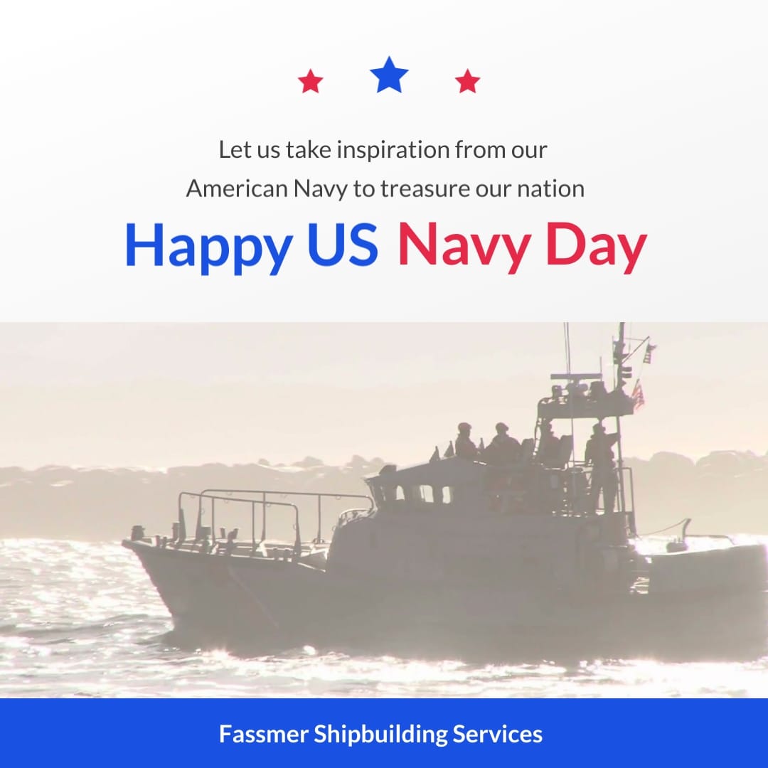 Inspirational Navy Day Greeting Card Square Template