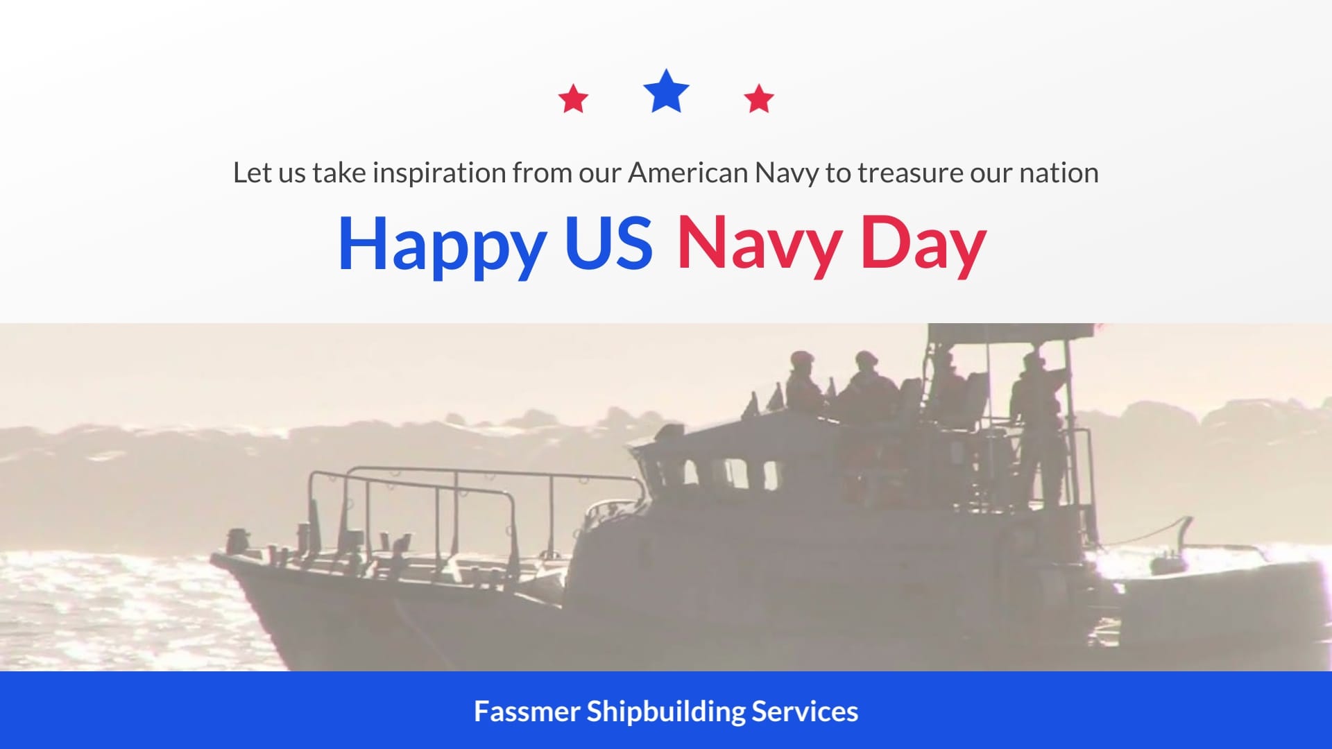 Inspirational Navy Day Greeting Card Template