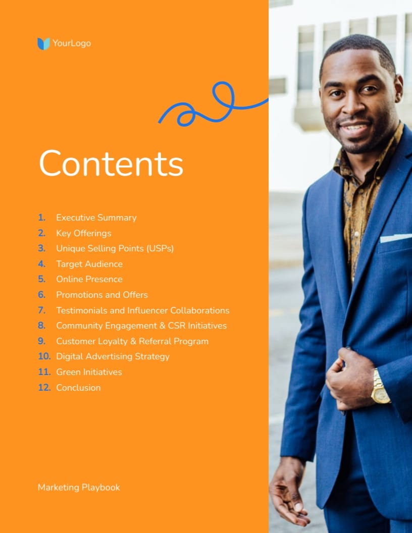 Insurance Company Marketing Playbook Template | Visme