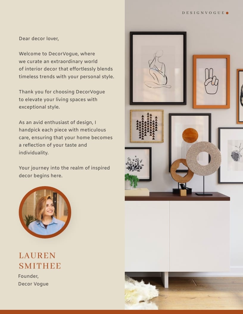 Interior Decor Booklet Template - Slide 2 Interior Decor Booklet Template - Slide 2