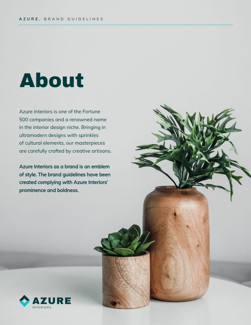 Interior Design Company Brand Guidelines Template - Slide 2 Interior Design Company Brand Guidelines Template - Slide 2