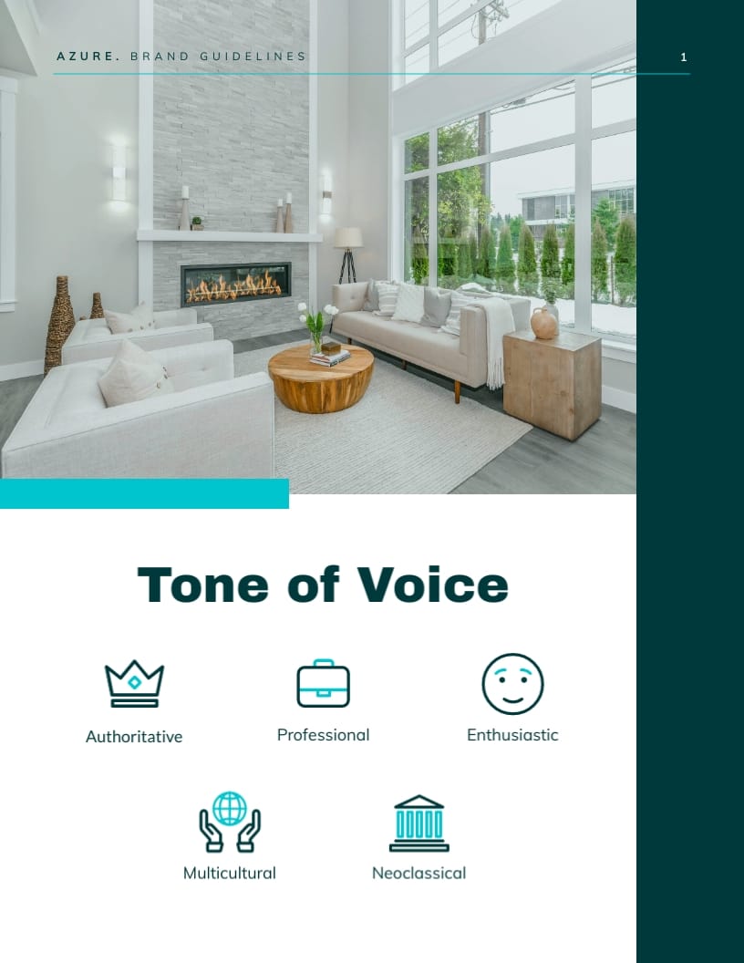 Interior Design Company Brand Guidelines Template - Slide 4 Interior Design Company Brand Guidelines Template - Slide 4