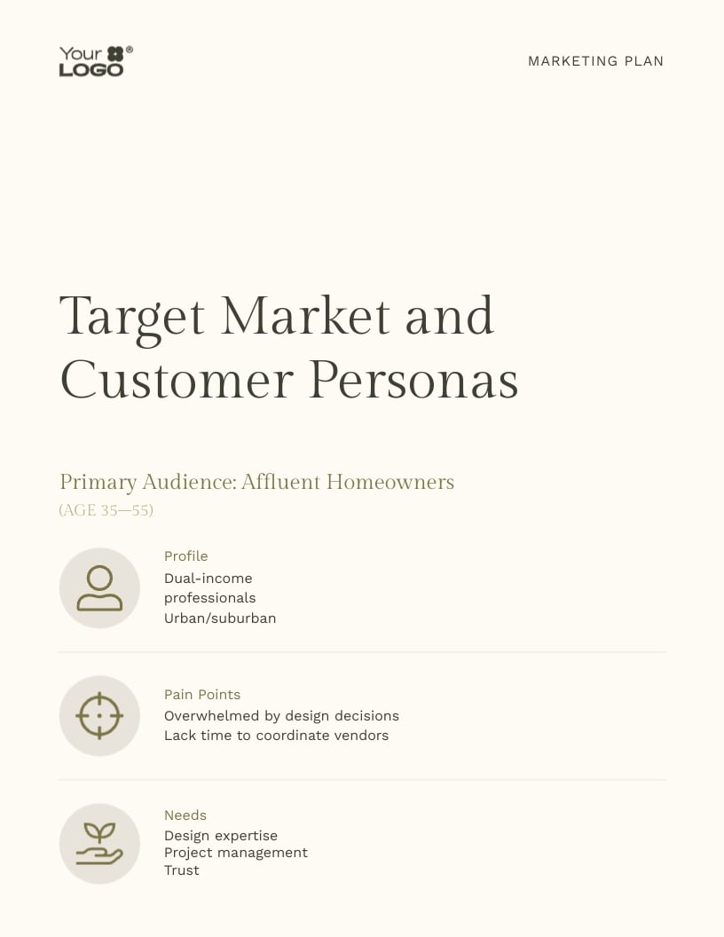 Interior Design Firm Marketing Plan Template - Slide 6 Interior Design Firm Marketing Plan Template - Slide 6