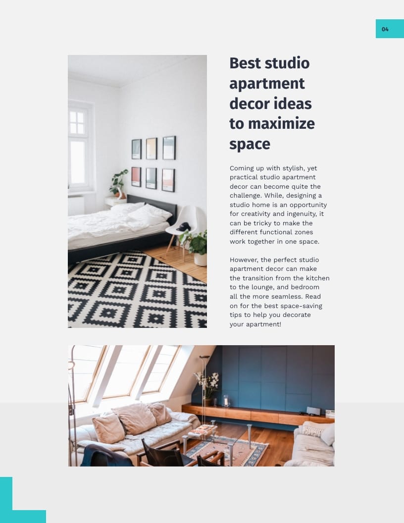 Interior Design Magazine Template - Slide 4 Interior Design Magazine Template - Slide 4