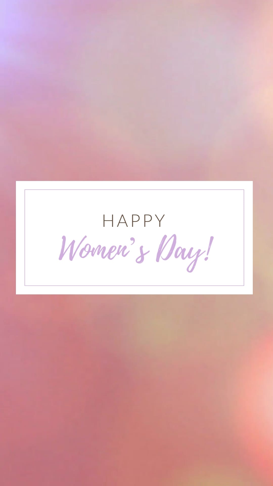 International Womens Day Greeting Card Vertical Template