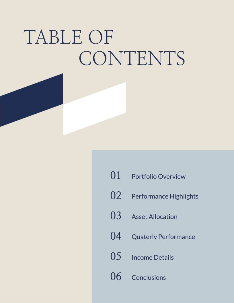 Investment Portfolio Overview Report Template | Visme