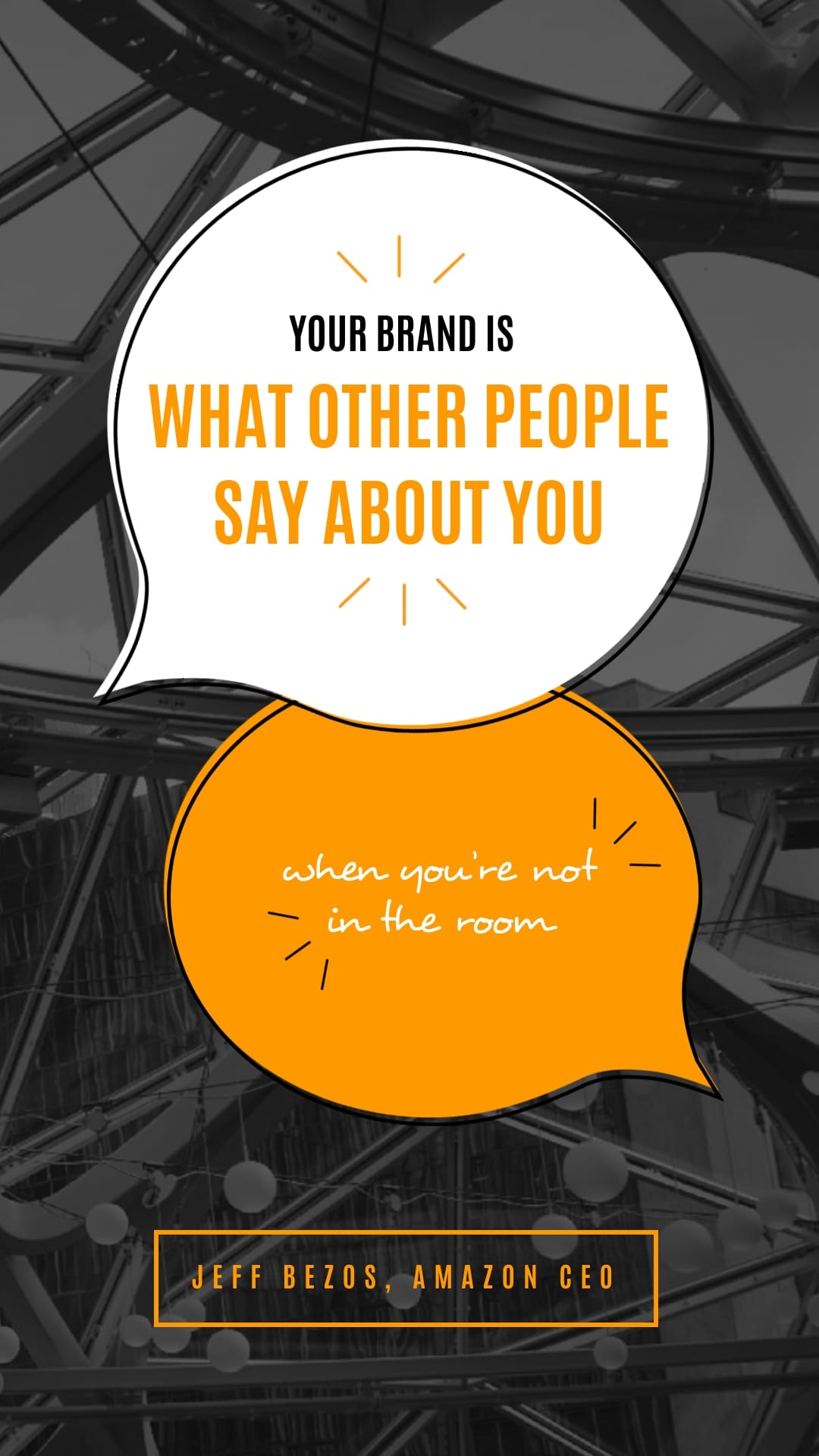 Jeff Bezos Animated Quote Vertical Template