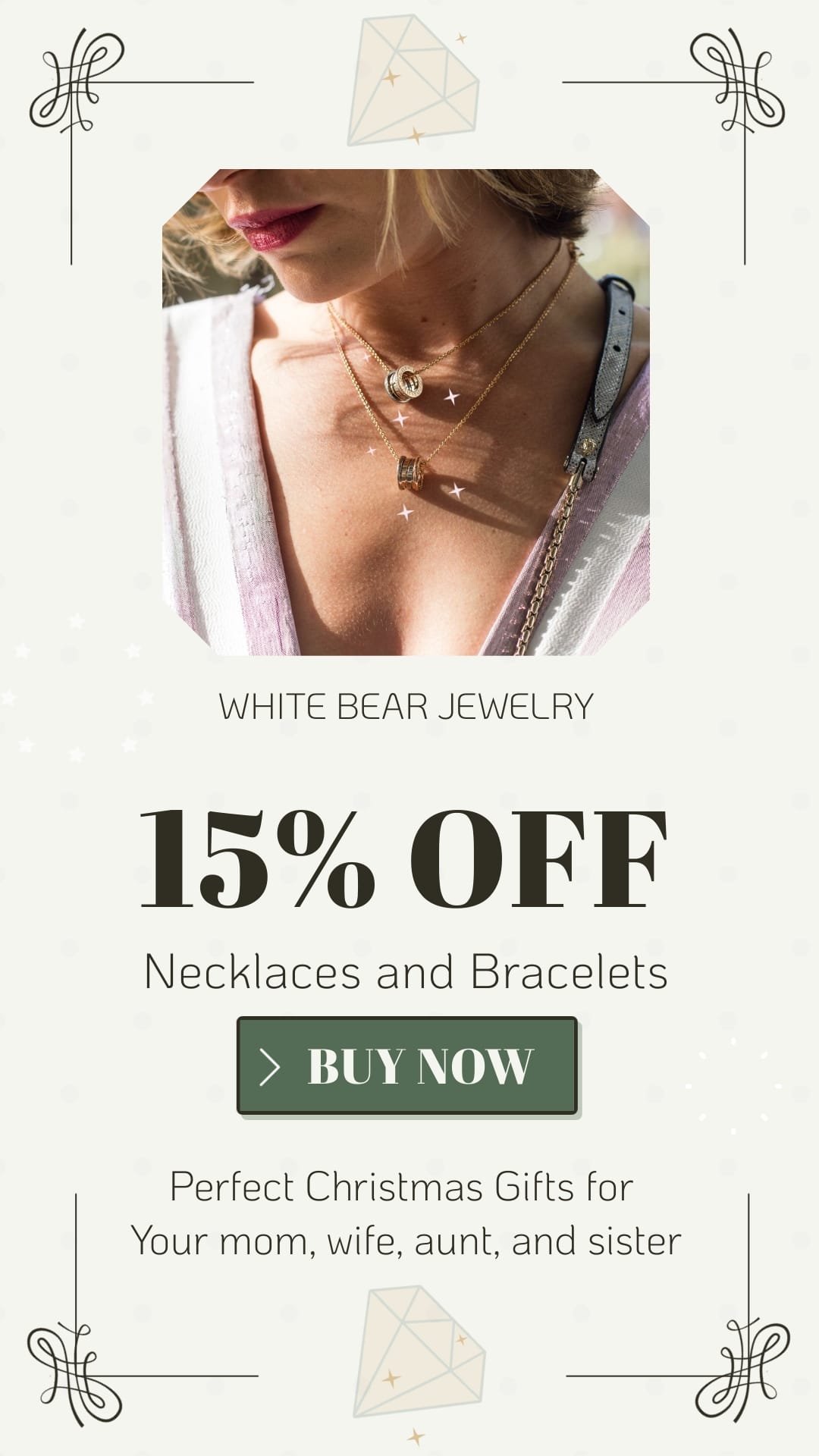 Jewelry Bite-Sized Ad Vertical Template