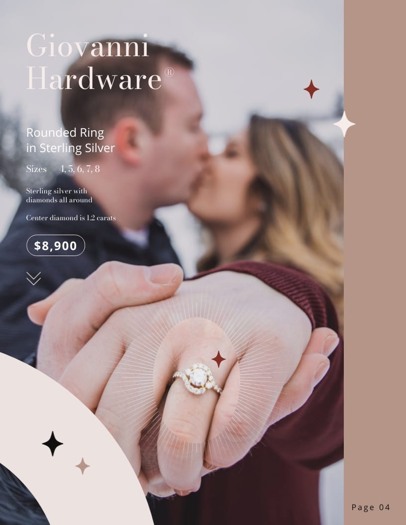 Jewelry Catalog Template - Slide 4 Jewelry Catalog Template - Slide 4