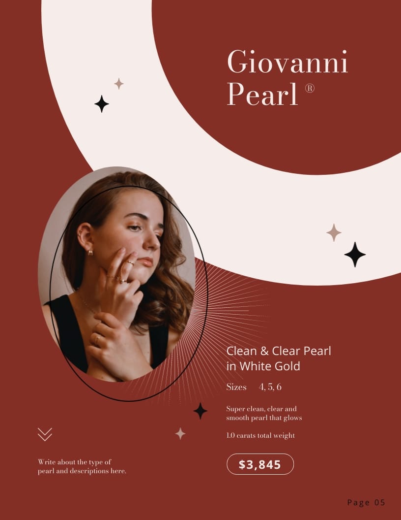 Jewelry Catalog Template - Slide 5 Jewelry Catalog Template - Slide 5