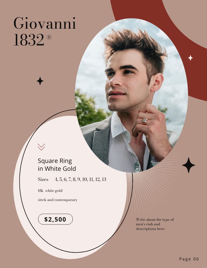 Jewelry Catalog Template - Slide 6 Jewelry Catalog Template - Slide 6