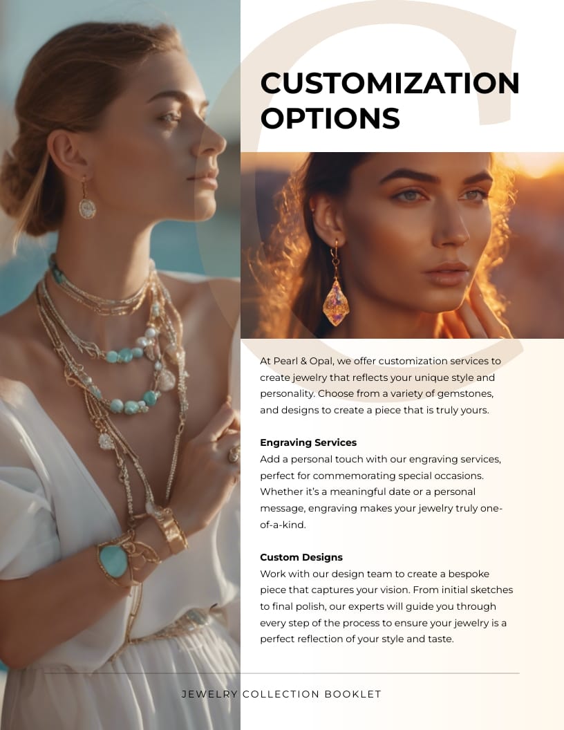 Jewelry Collection Booklet Template - Slide 12 Jewelry Collection Booklet Template - Slide 12
