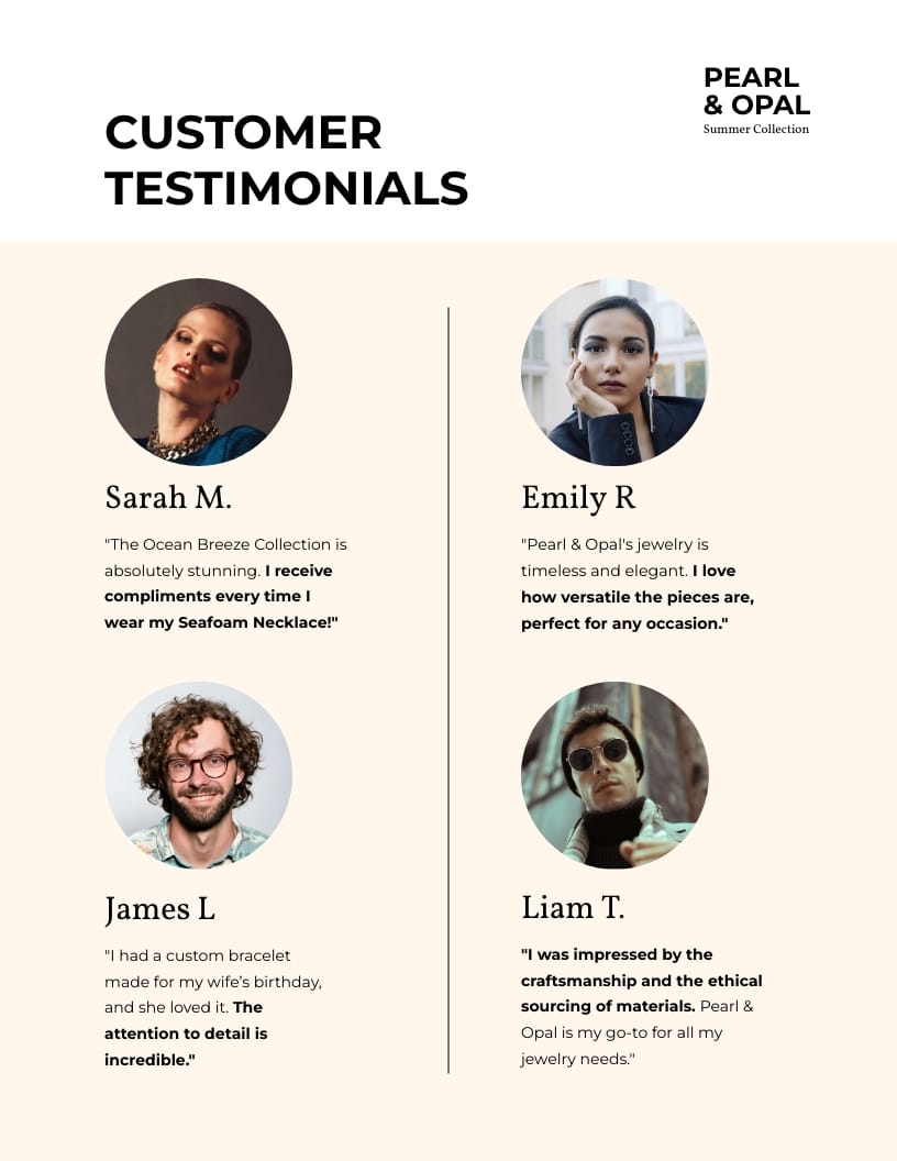 Jewelry Collection Booklet Template - Slide 13 Jewelry Collection Booklet Template - Slide 13