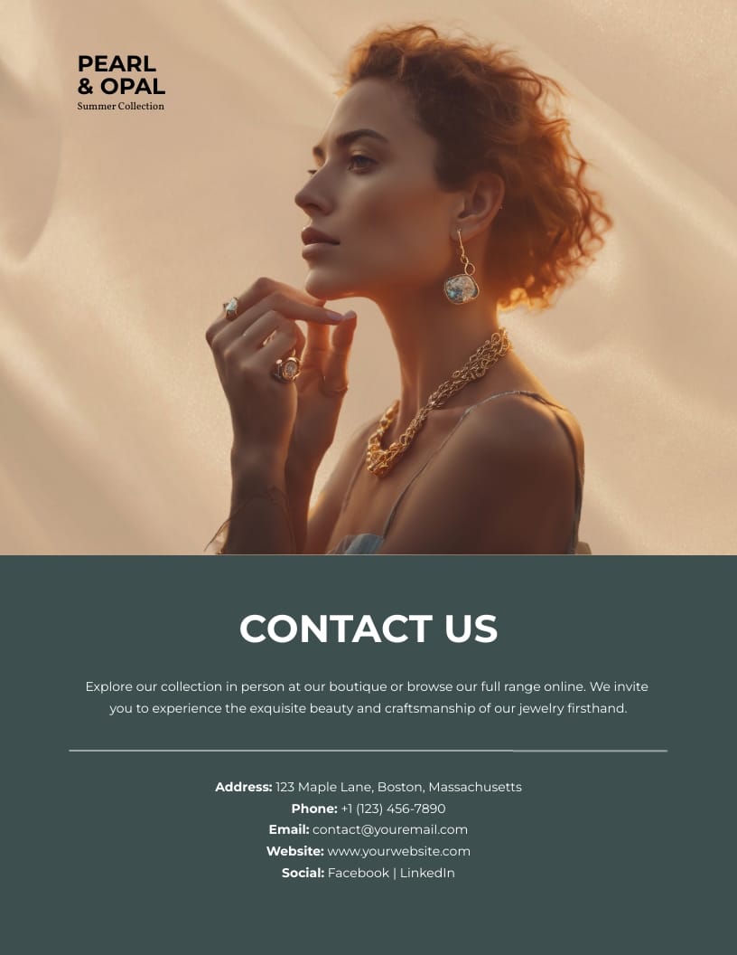 Jewelry Collection Booklet Template - Slide 14 Jewelry Collection Booklet Template - Slide 14