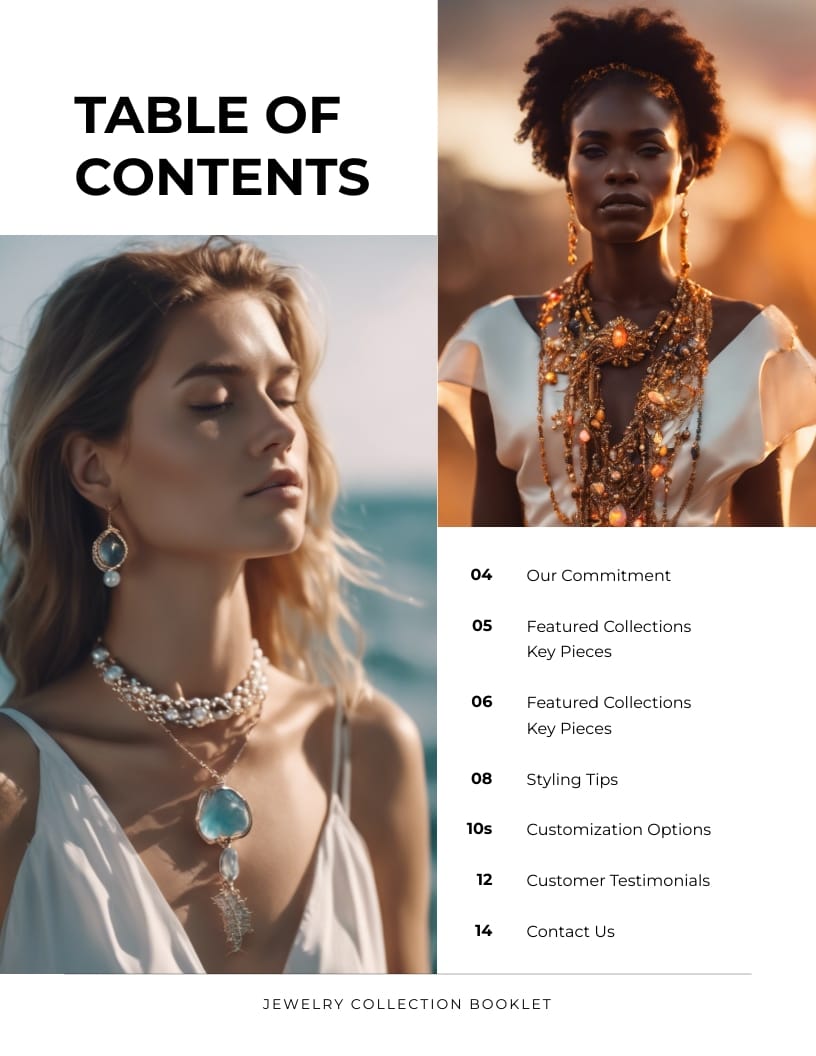 Jewelry Collection Booklet Template - Slide 3 Jewelry Collection Booklet Template - Slide 3