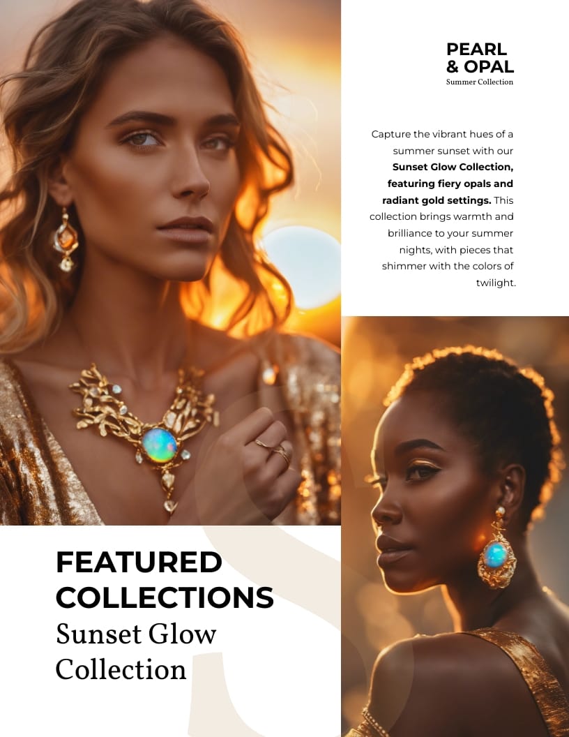 Jewelry Collection Booklet Template - Slide 8 Jewelry Collection Booklet Template - Slide 8