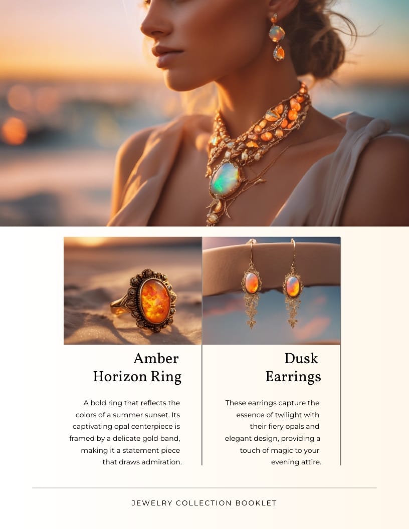 Jewelry Collection Booklet Template - Slide 9 Jewelry Collection Booklet Template - Slide 9