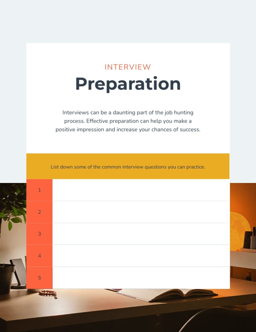 Job Hunting Workbook Template | Visme