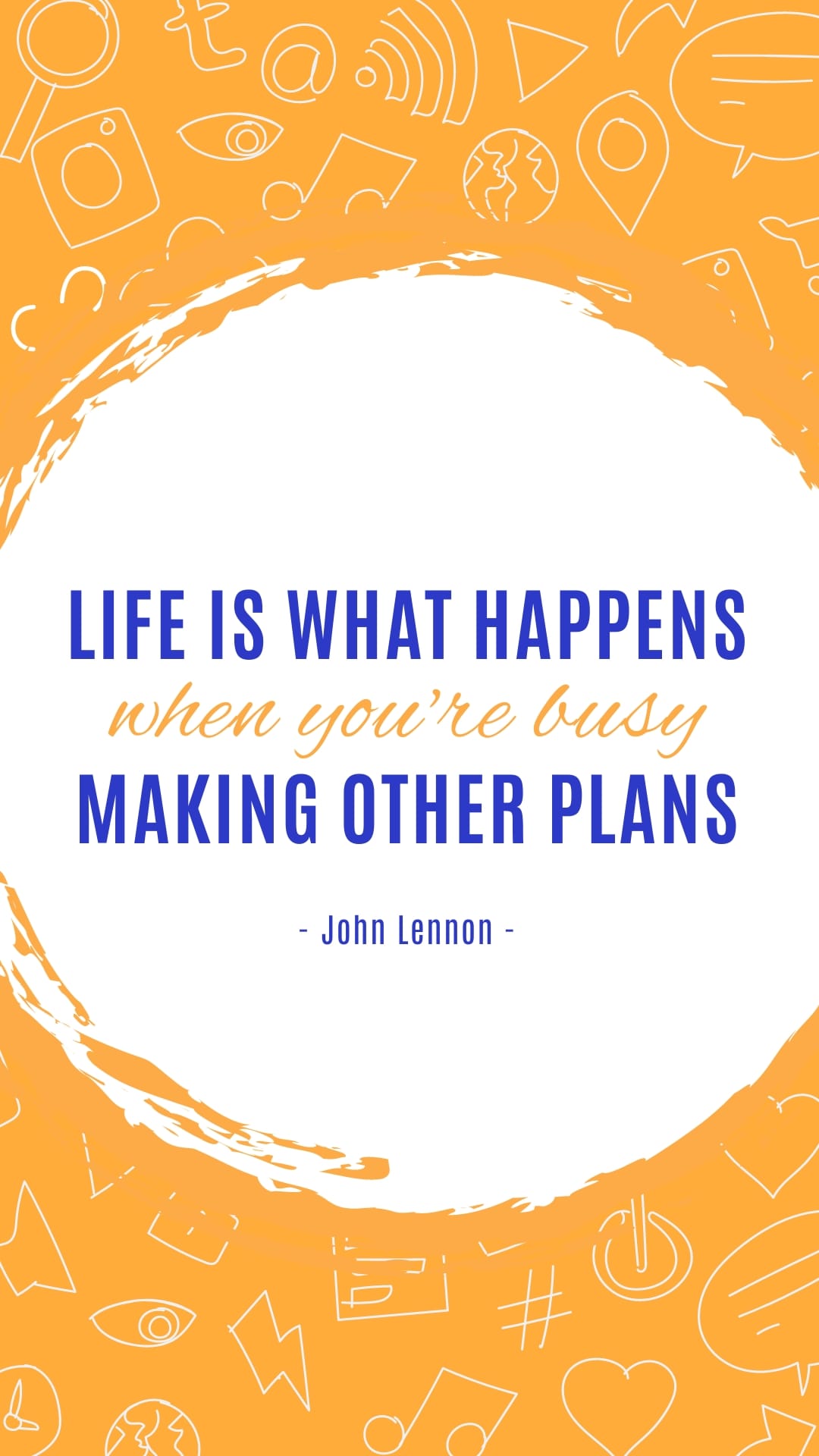 John Lennon Quote Vertical Template