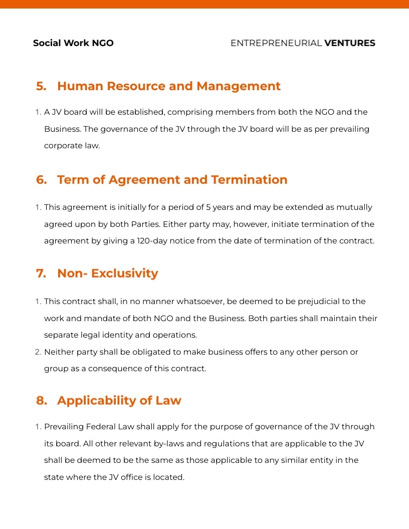Joint Venture Agreement Template - Slide 4 Joint Venture Agreement Template - Slide 4