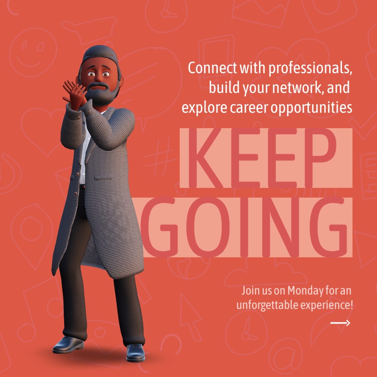 Keep Going LinkedIn Post Template