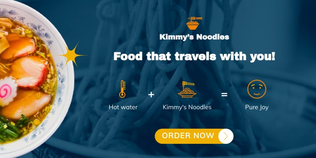 Kimmys Noodles Twitter Ad Template