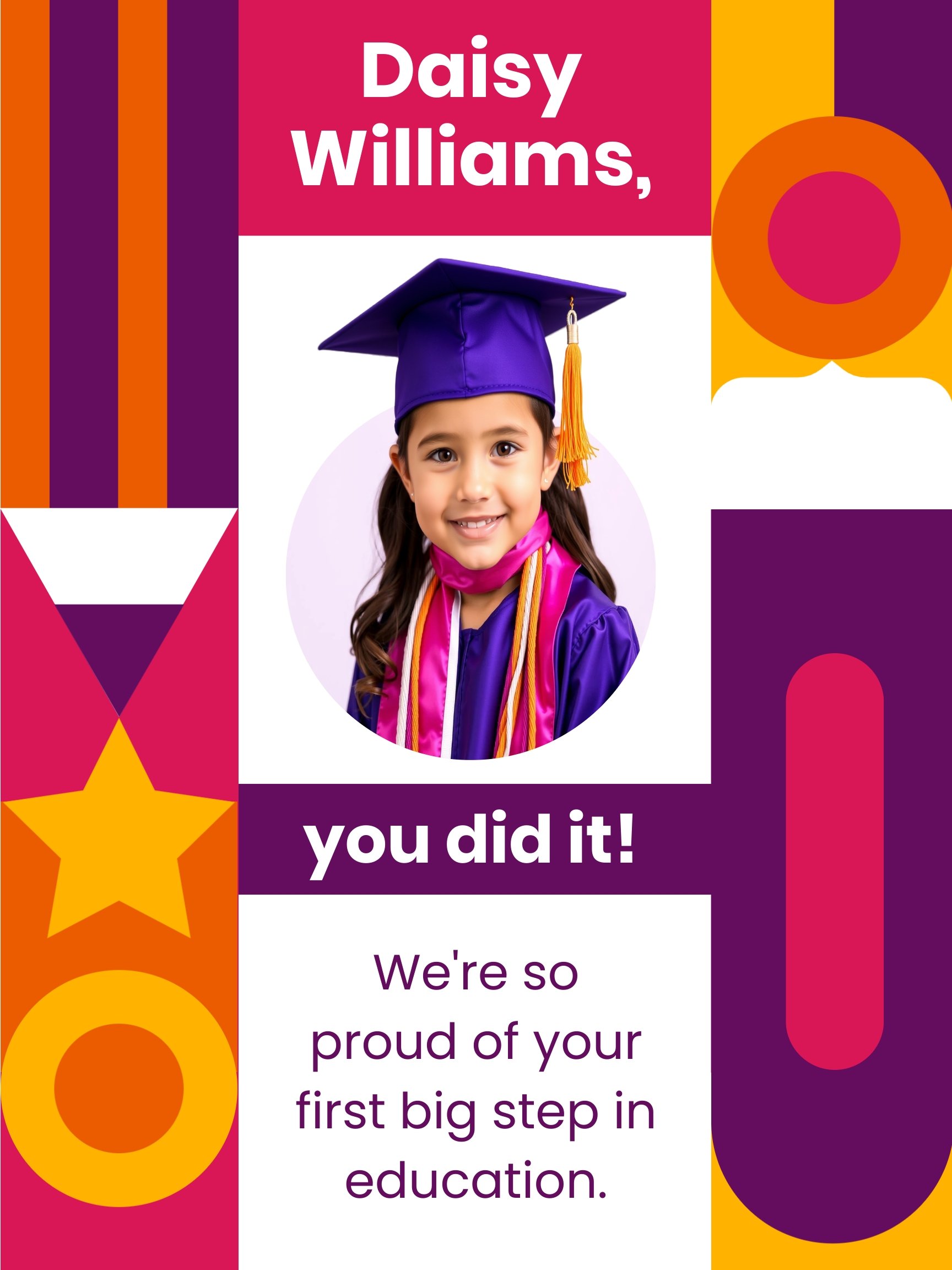 Kindergarten Graduation Poster Template