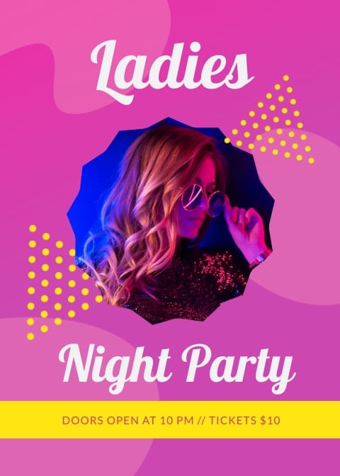 Ladies Night Table Tent Template