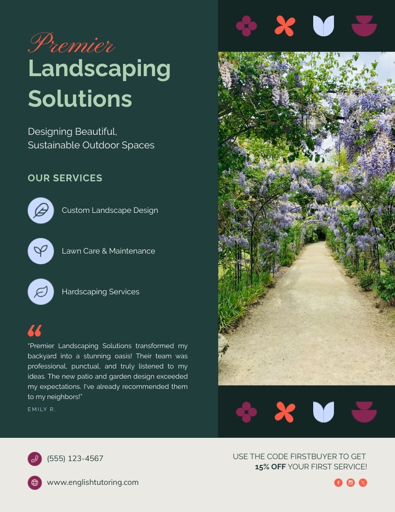 Landscaping Business Flyer Template