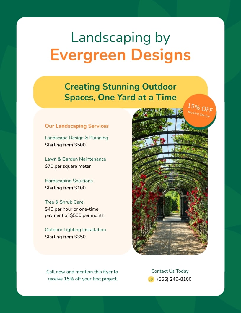 Landscaping Services Flyer Template