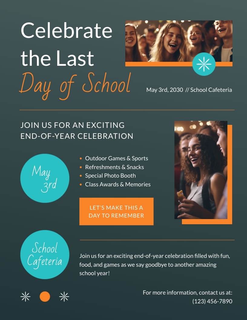 Last Day of School Flyer Template