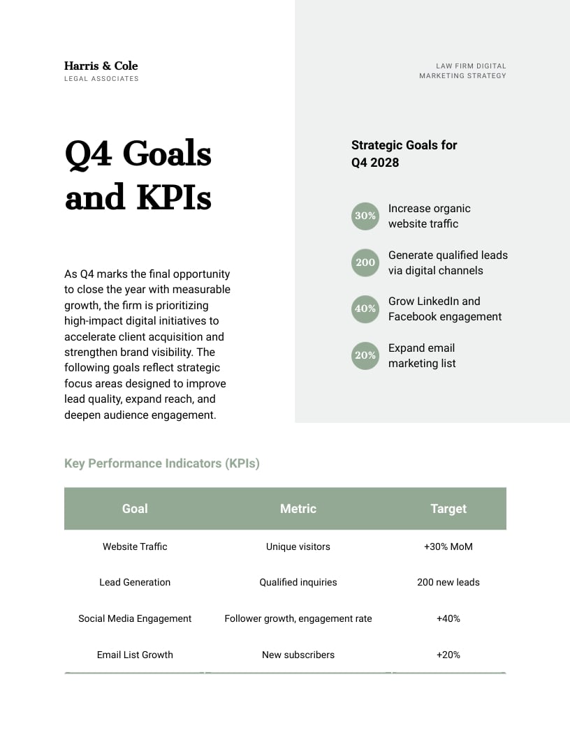 Law Firm Digital Marketing Strategy Template - Slide 6 Law Firm Digital Marketing Strategy Template - Slide 6