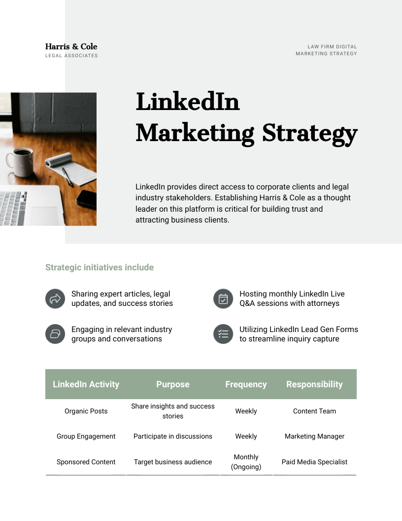 Law Firm Digital Marketing Strategy Template - Slide 8 Law Firm Digital Marketing Strategy Template - Slide 8