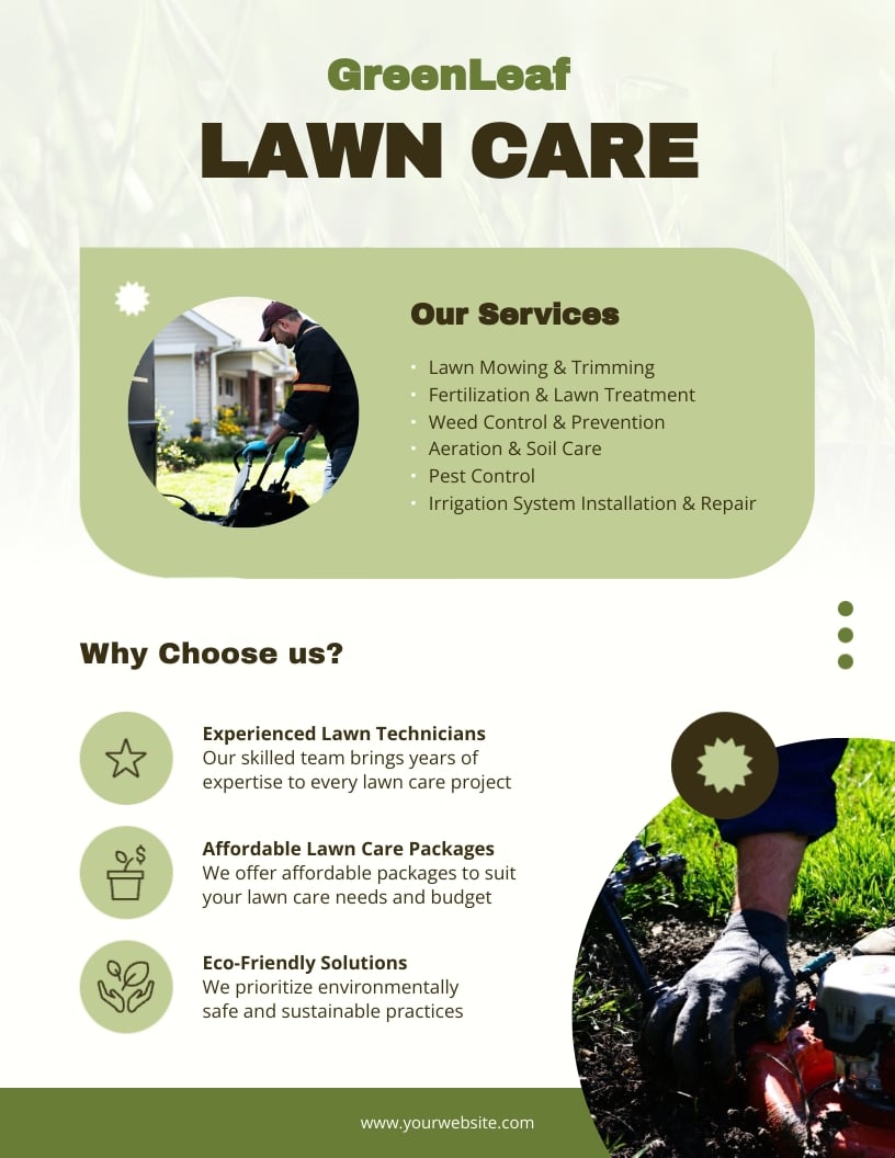 Lawn Care Business Flyer Template