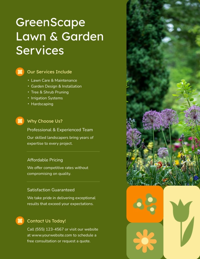 Lawn and Garden Flyer Template