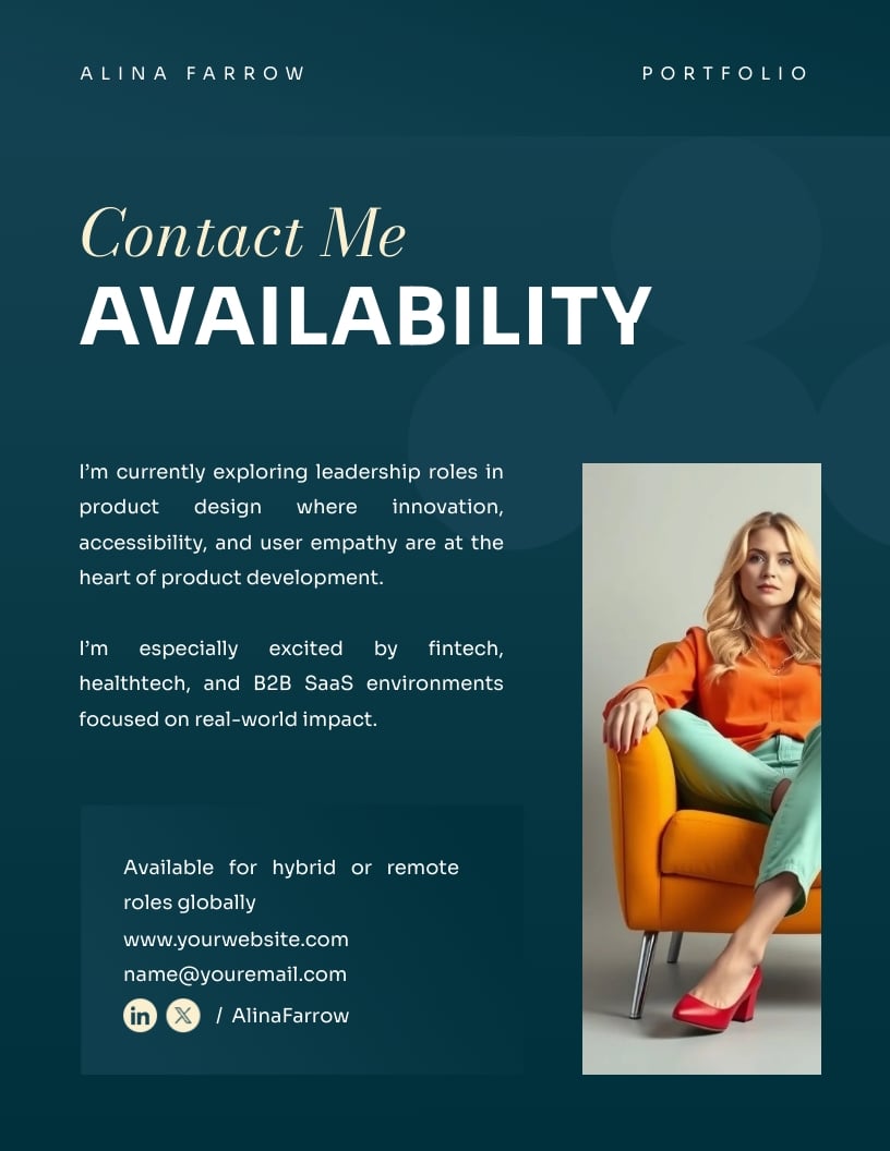 Lead Product Designer Portfolio Template - Slide 7 Lead Product Designer Portfolio Template - Slide 7