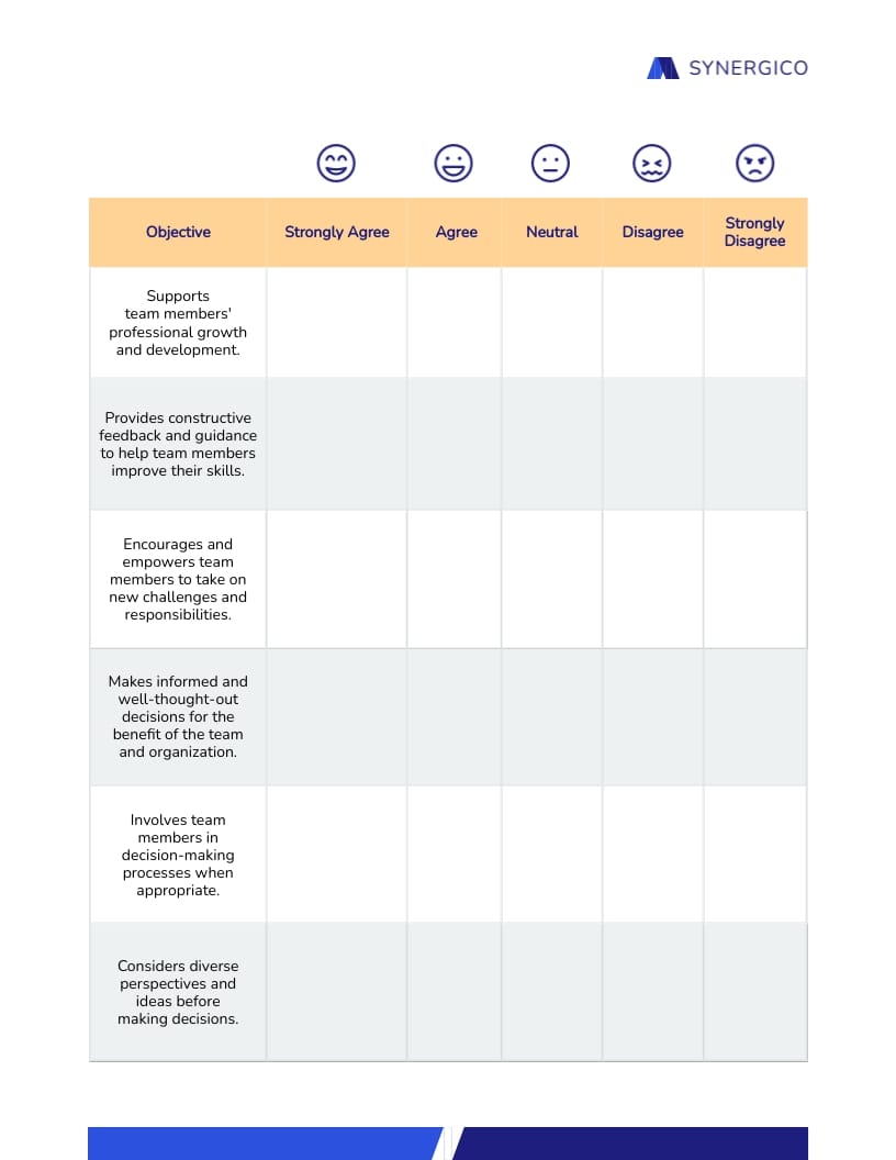 Leadership Evaluation Form Template Visme