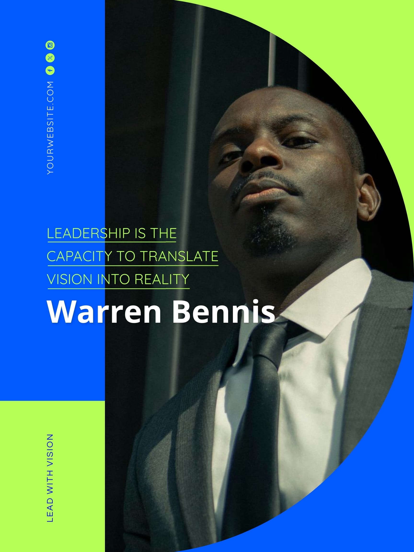Leadership Inspirational Quote Poster Template