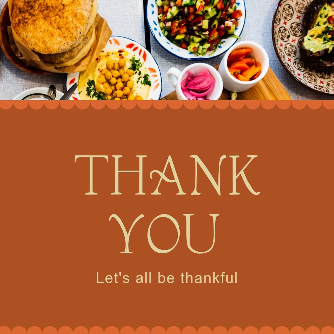 Lets All Be Thankful Instagram Post Template