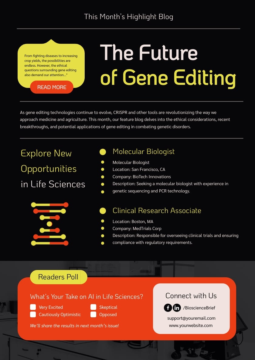 Life Science Newsletter Template
