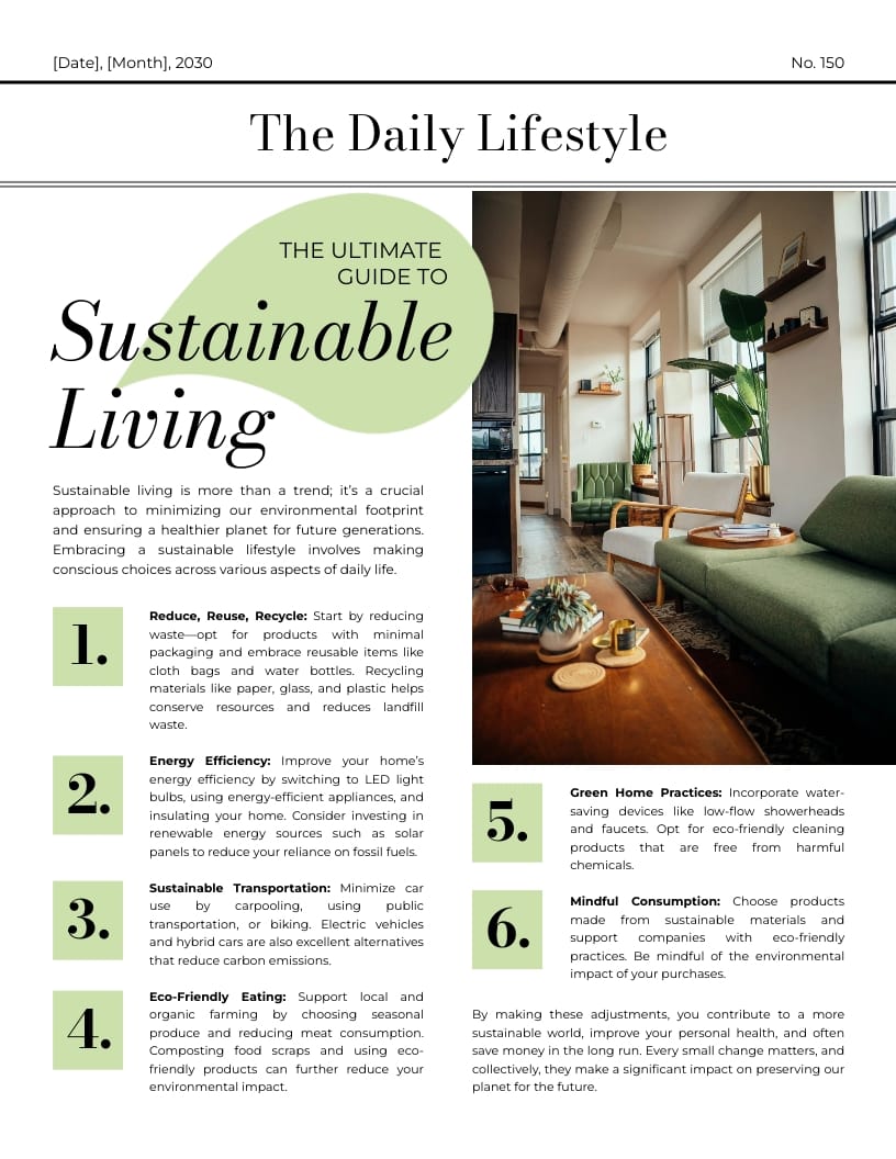 Lifestyle Newspaper Template