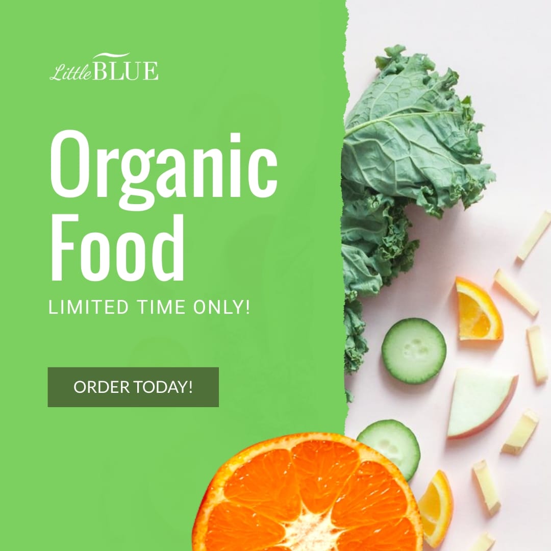 LittleBlue Organic Food Animated Square Template