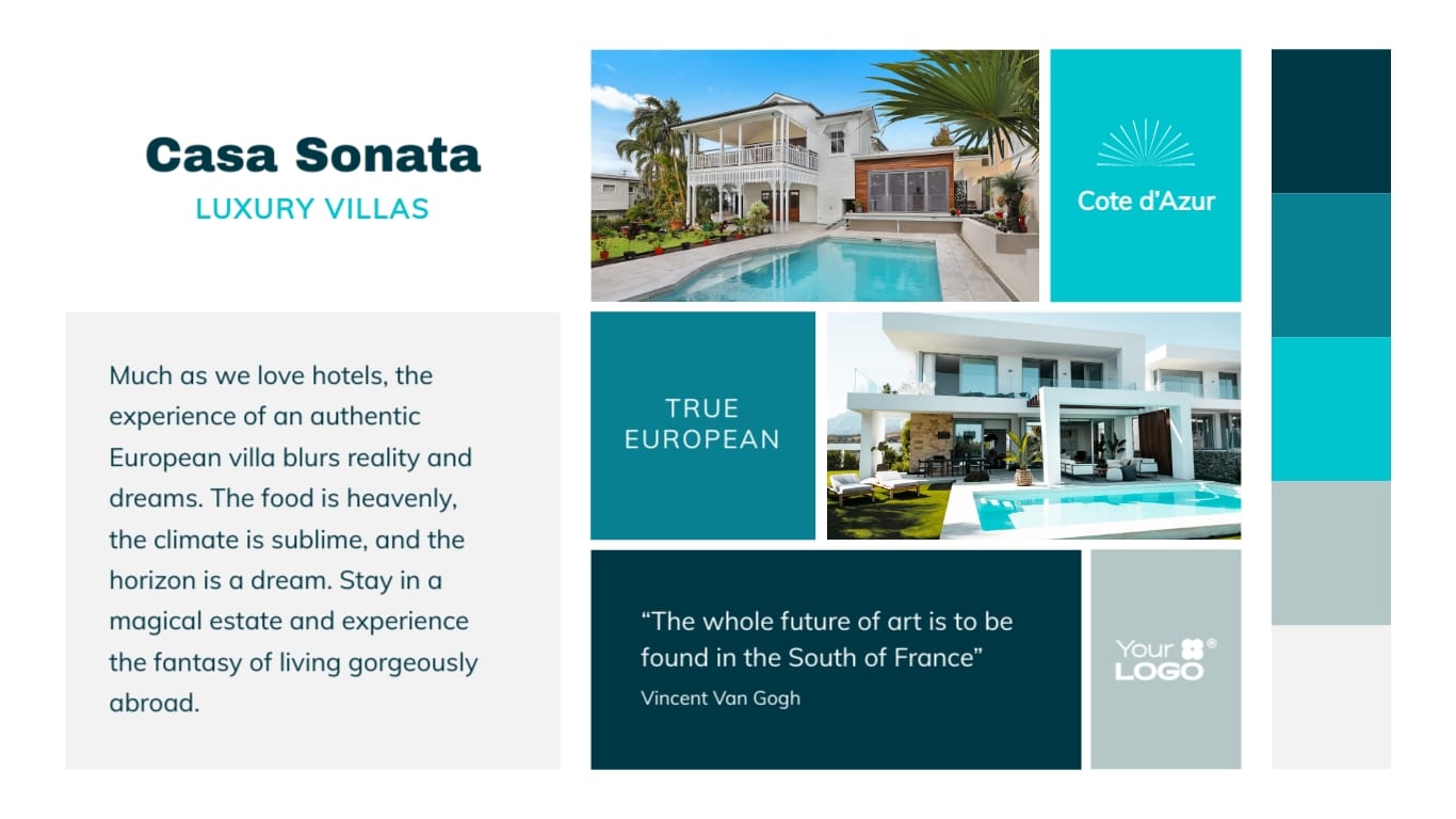 Luxury Villas Mood Board Template